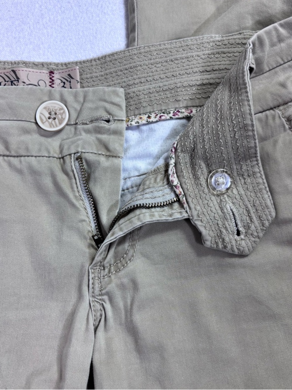 BKE Serena Curvy Fit Khaki Wide Leg Pants 31 Mid Rise Y2K Utility Casual Stretch - Picture 6 of 14